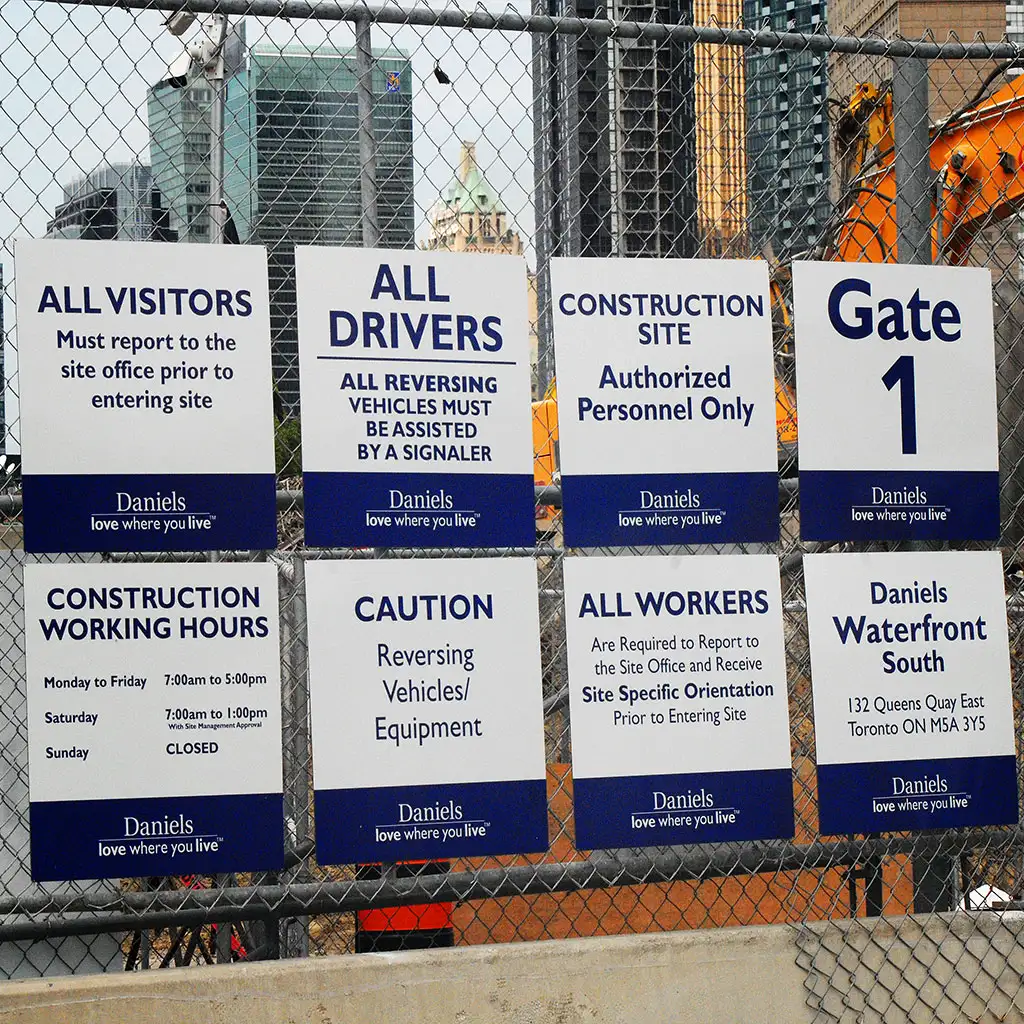 Construction Hoarding Safety Signs